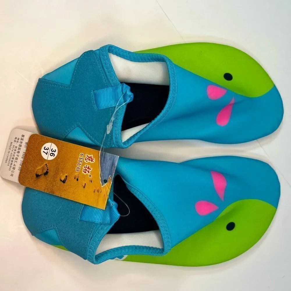 🔥4/$25 Water Shoes Kids 4Y/5Y, Blue Green NWT